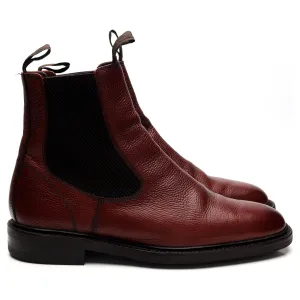 1880 Classic 'Dingley' Burgundy Grain Leather Chelsea Boot UK 8 F