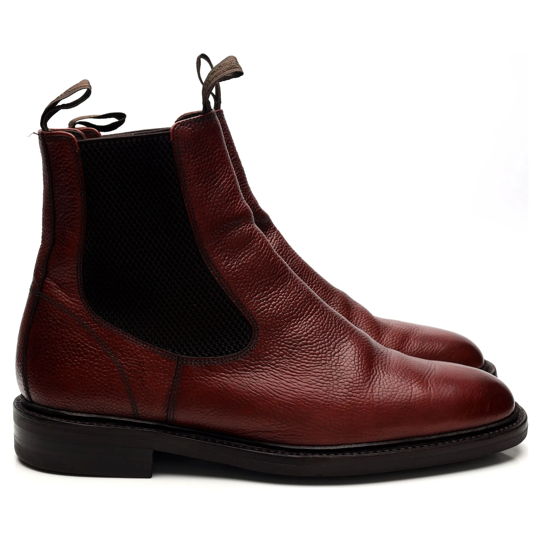 1880 Classic 'Dingley' Burgundy Grain Leather Chelsea Boot UK 8 F