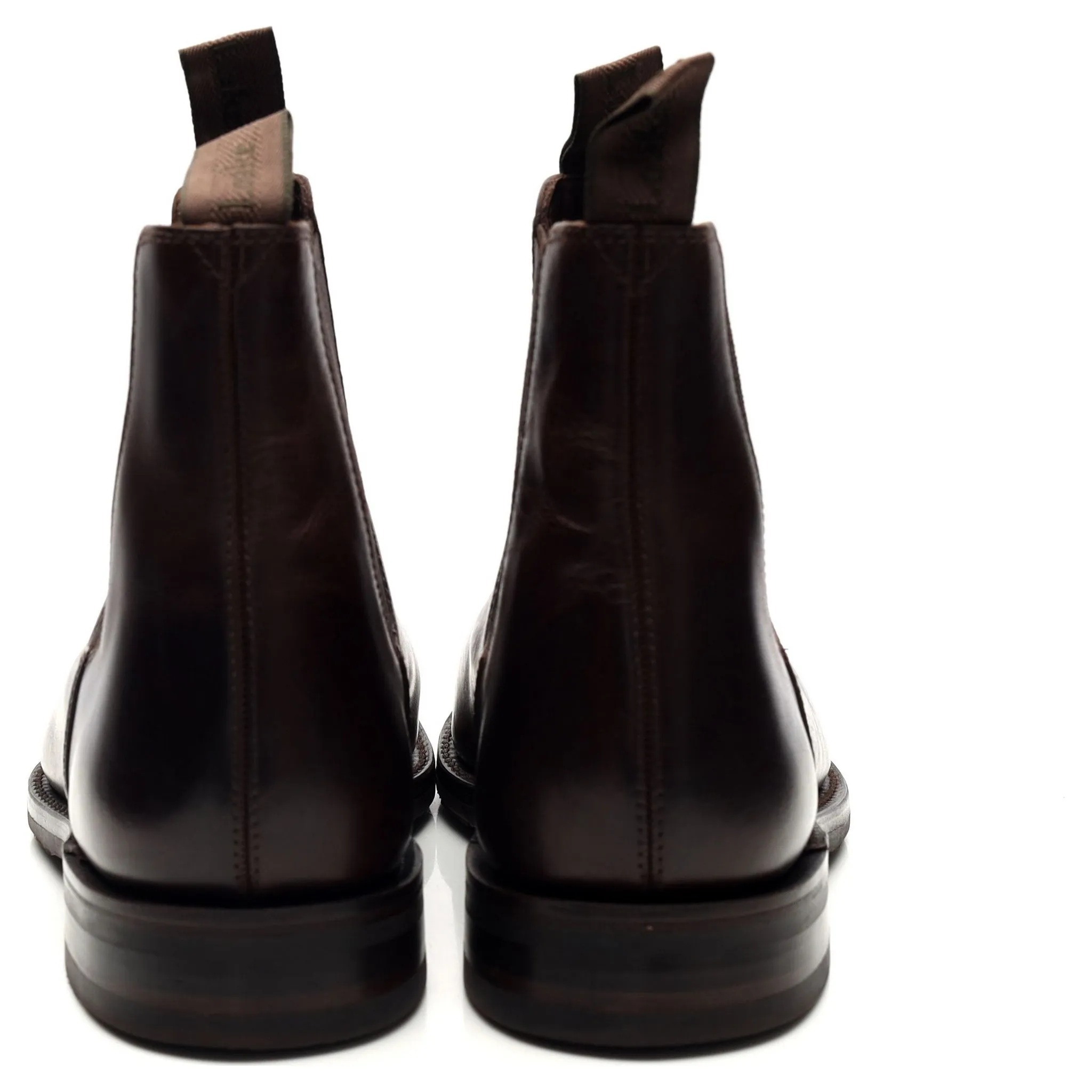 1880 'Emsworth' Dark Brown Leather Chelsea Boots UK 8 F