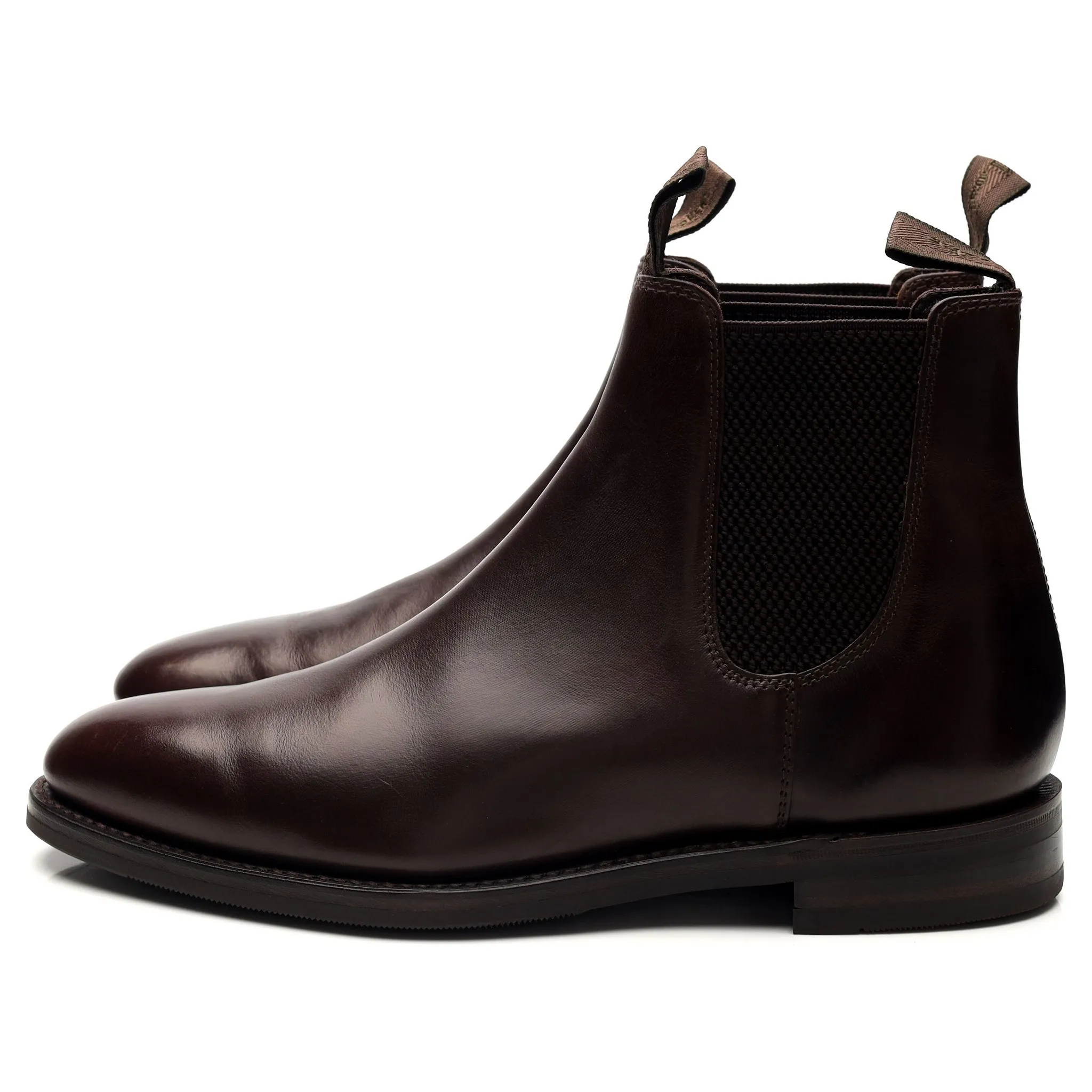 1880 'Emsworth' Dark Brown Leather Chelsea Boots UK 8 F
