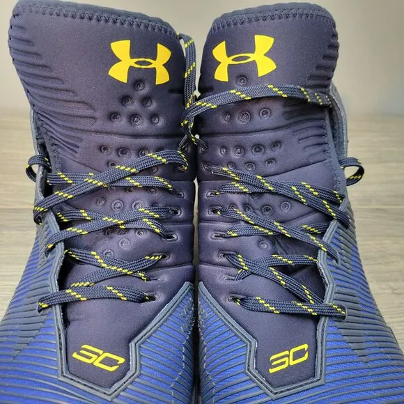 2016 Under Armour Mens Size 13 Curry 2.5 Dub Nation 1274425-400 Blue YL Sneakers