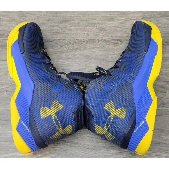 2016 Under Armour Mens Size 13 Curry 2.5 Dub Nation 1274425-400 Blue YL Sneakers
