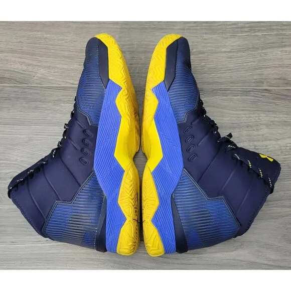 2016 Under Armour Mens Size 13 Curry 2.5 Dub Nation 1274425-400 Blue YL Sneakers