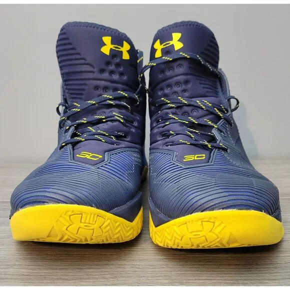 2016 Under Armour Mens Size 13 Curry 2.5 Dub Nation 1274425-400 Blue YL Sneakers
