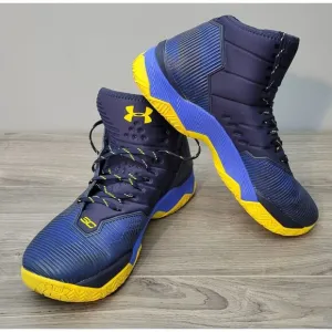 2016 Under Armour Mens Size 13 Curry 2.5 Dub Nation 1274425-400 Blue YL Sneakers