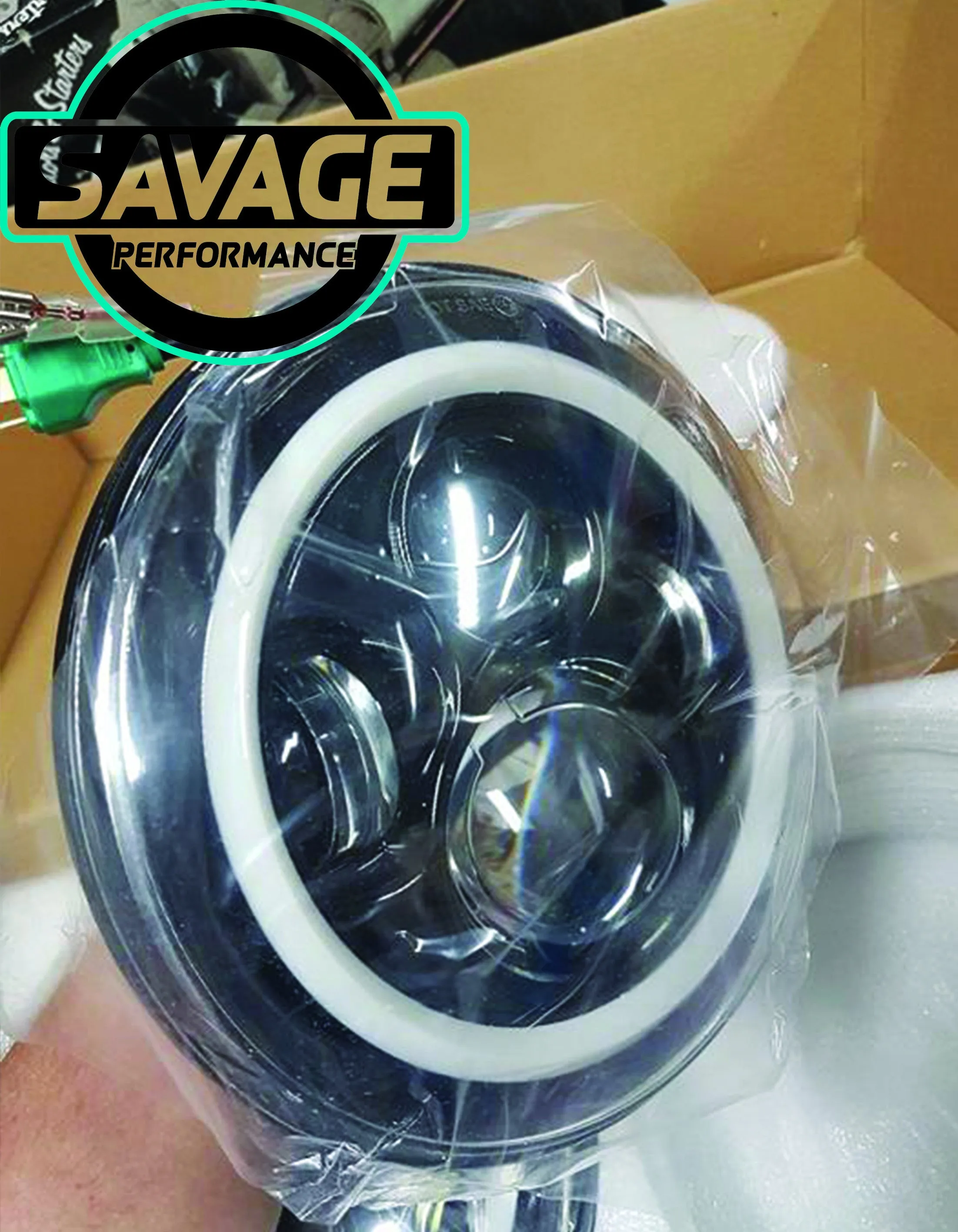 7 Inch HALO Round LED Headlights