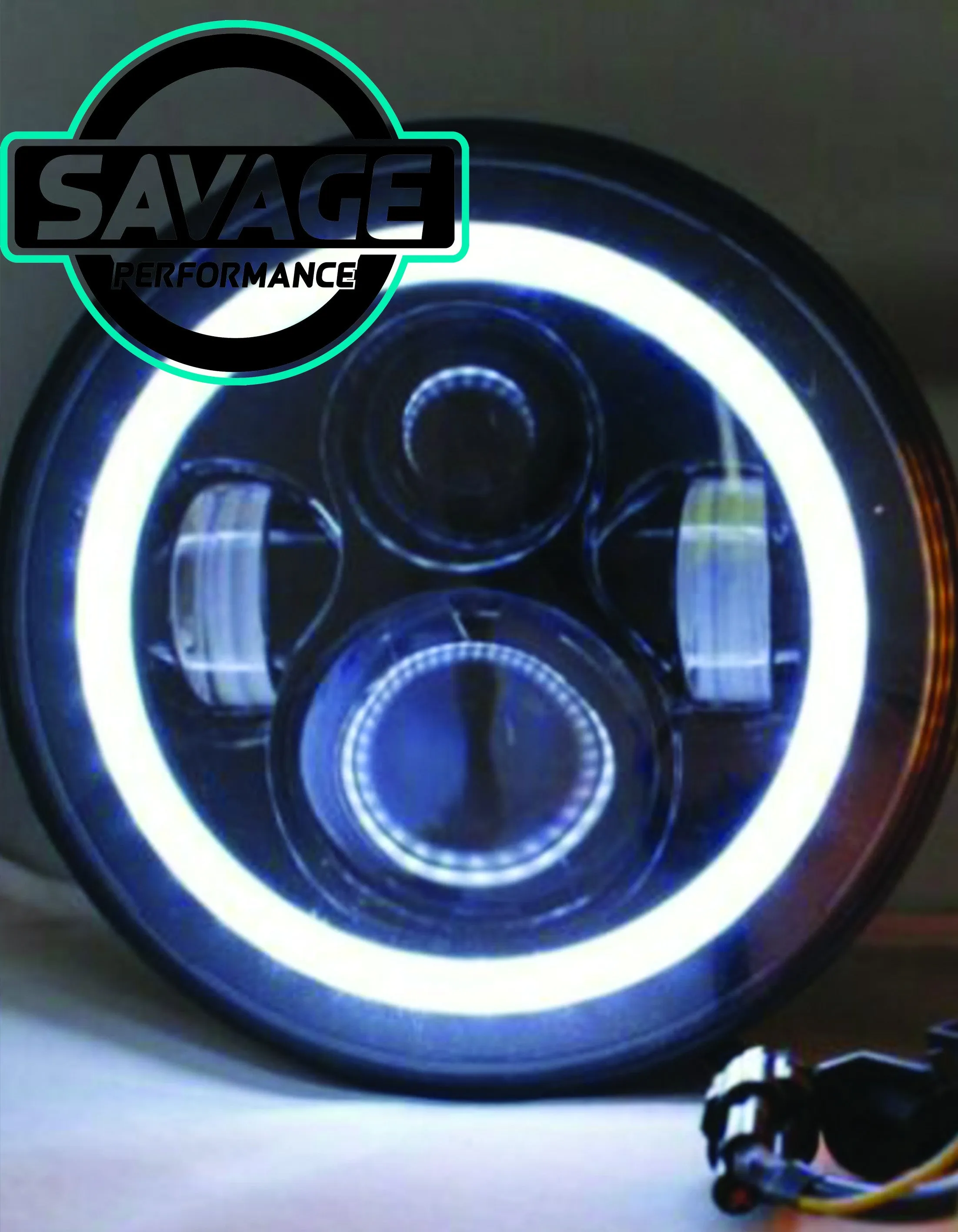 7 Inch HALO Round LED Headlights