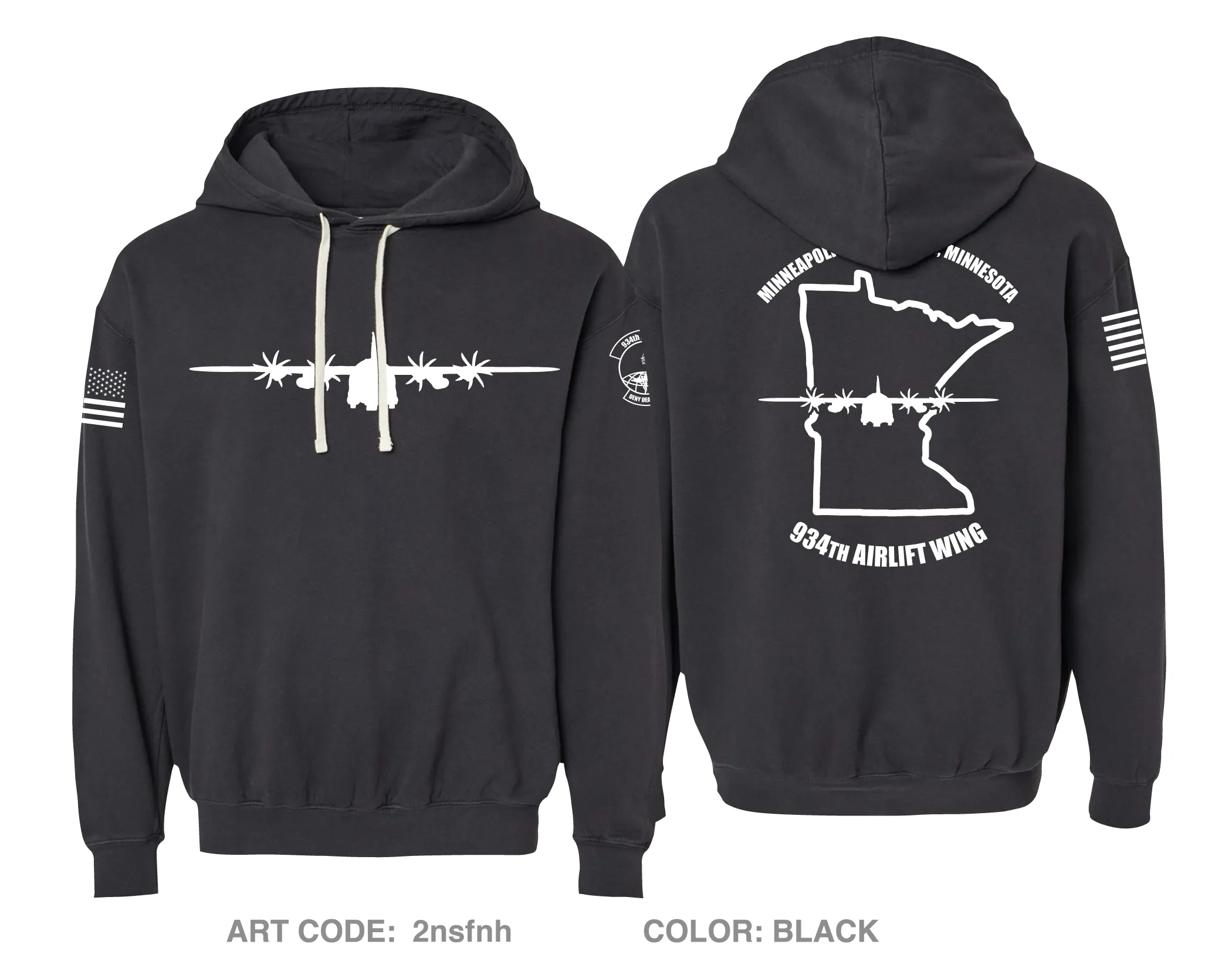 934th AES Comfort Unisex Hooded Sweatshirt - 2nsfnh