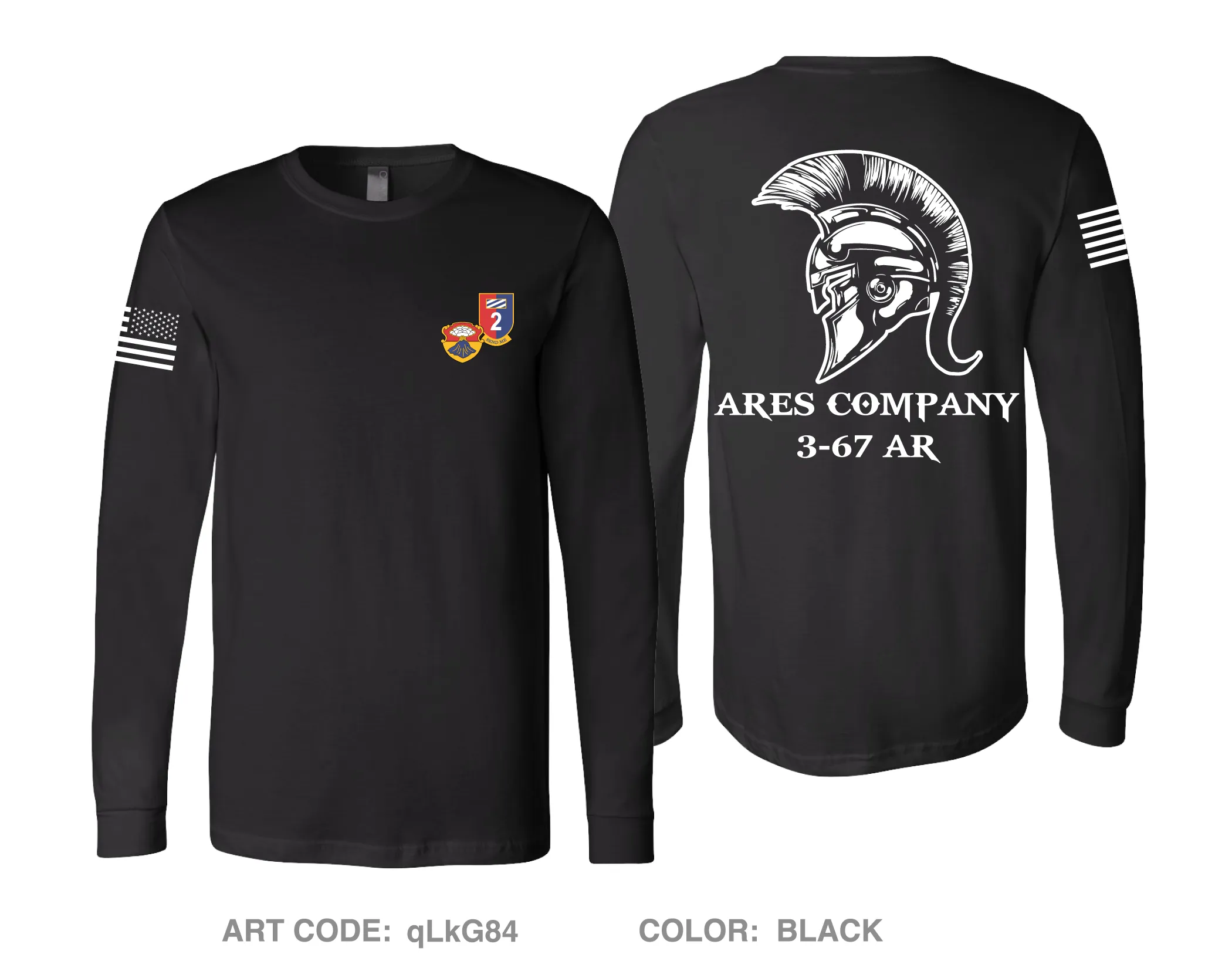 A CO. 3-67 AR Comfort Men's Cotton LS Tee - qLkG84