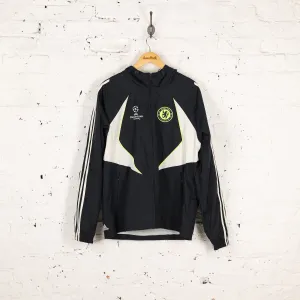 Adidas Chelsea Champions League Rain Jacket Coat - Black - L