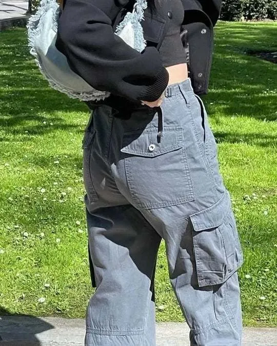 Adjustable straight fit cargo pants