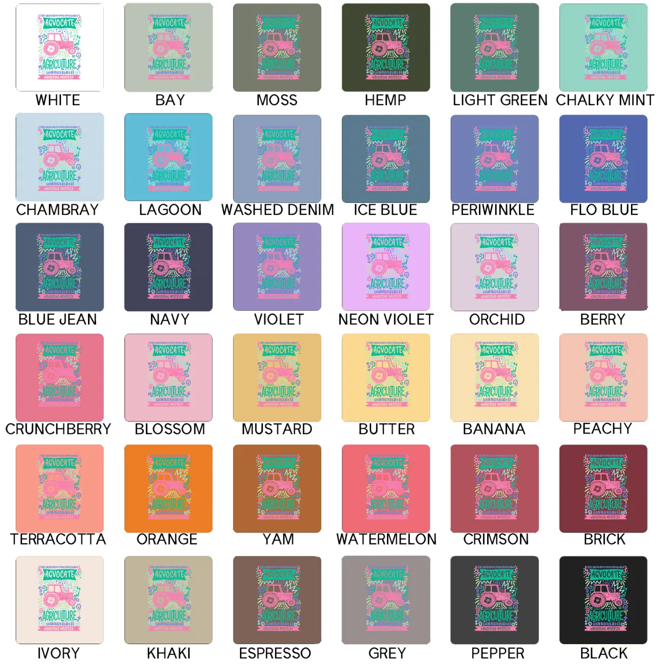 Agvocate Tractor Sketch – Comfort Colors T-Shirt