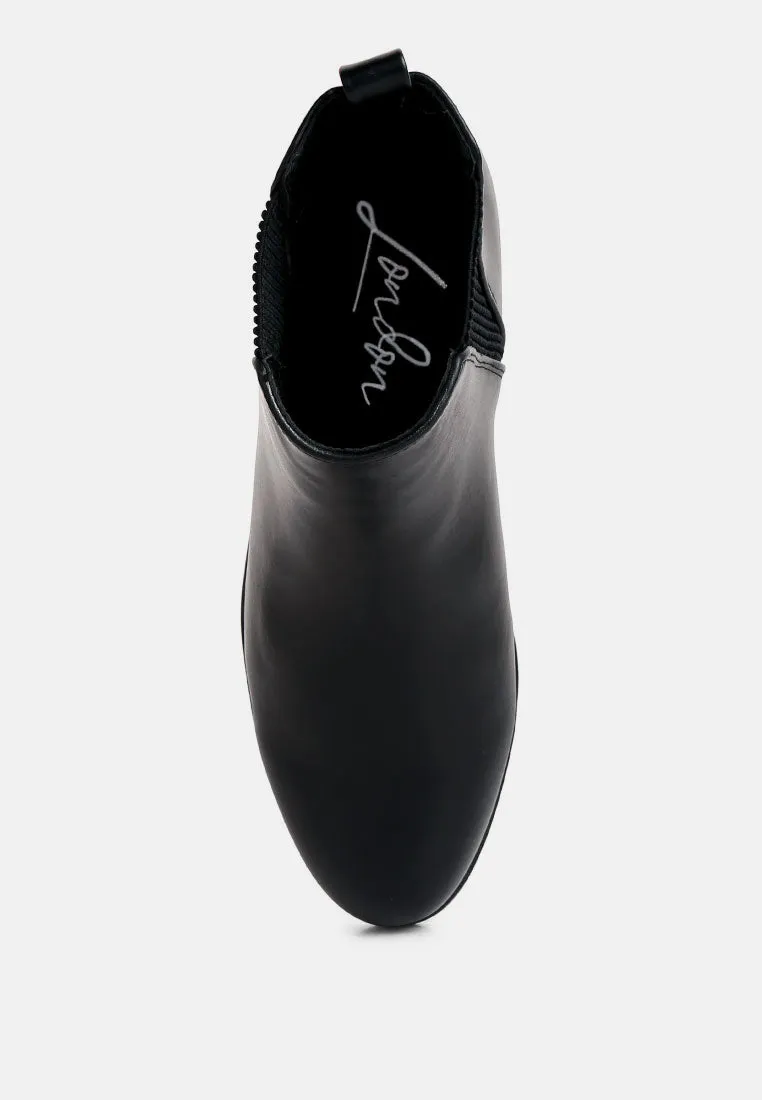 Amara Metallic Sling Detail Chelsea Boots