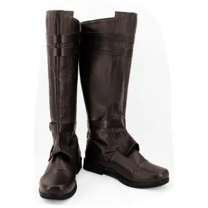 Anakin Skywalker Brown Boots Cosplay Shoes