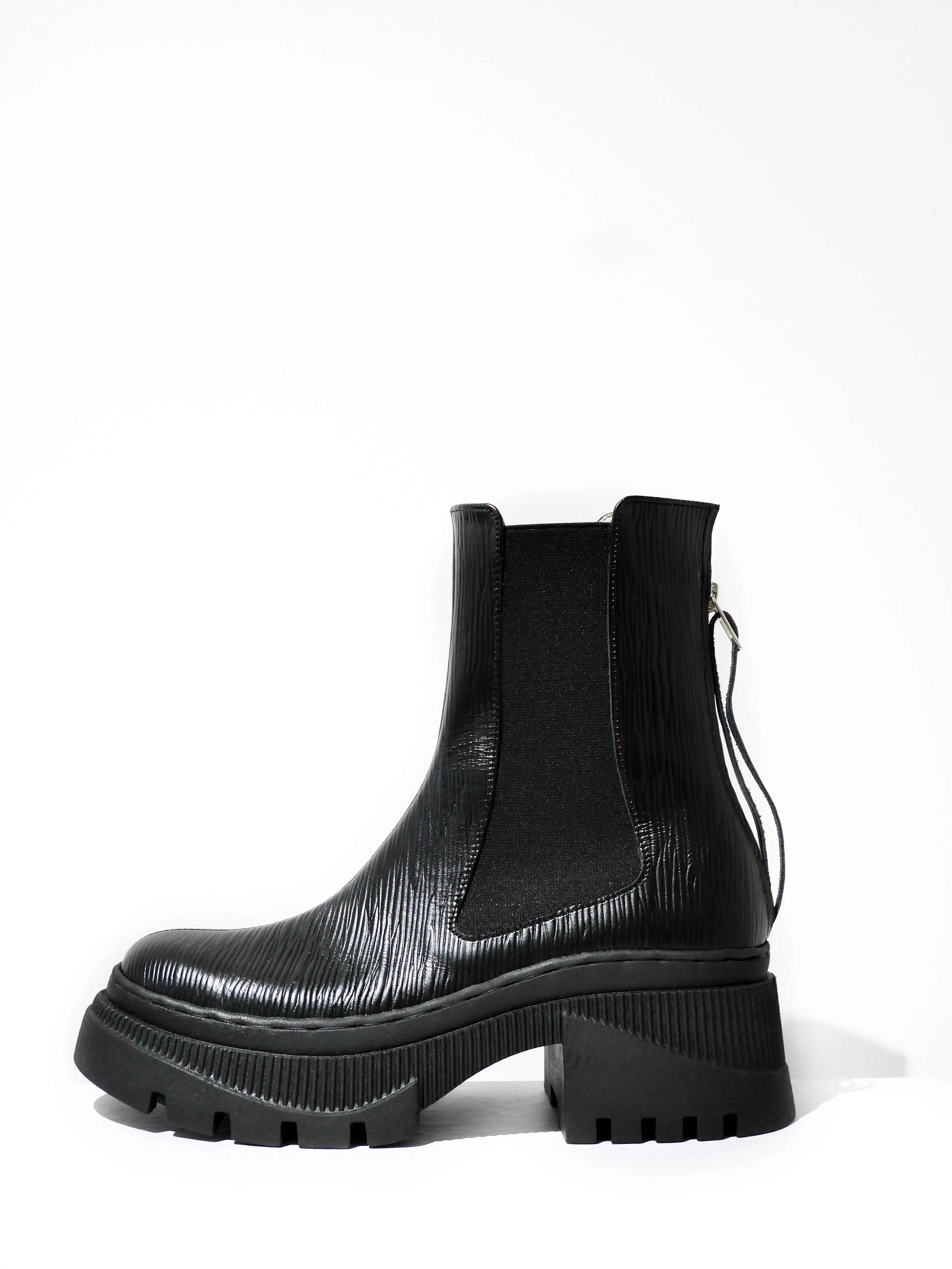 Black Bark Chelsea Boots