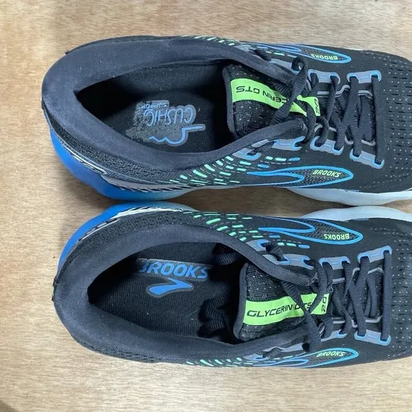 Brooks Glycerin GTS 20 Men Size 12 Black Running Shoes Sneakers