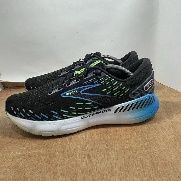 Brooks Glycerin GTS 20 Men Size 12 Black Running Shoes Sneakers