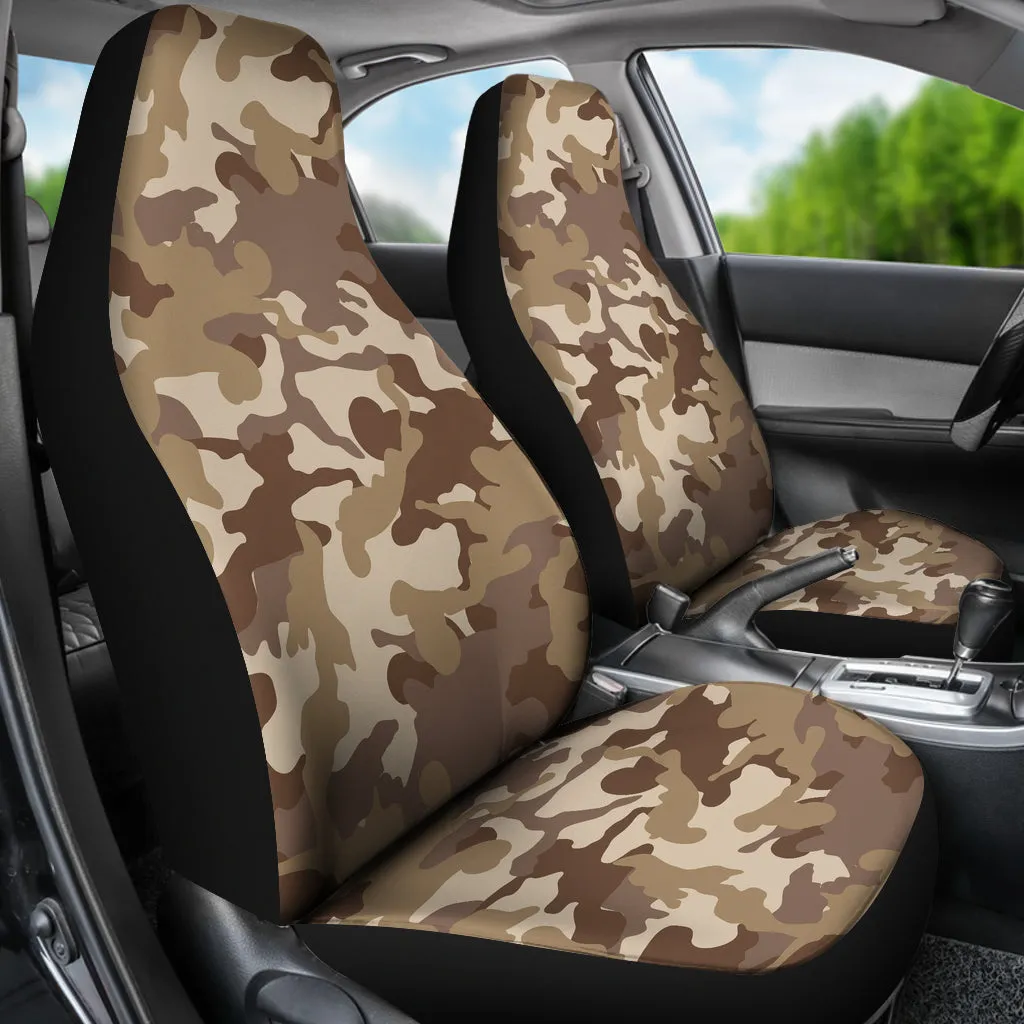 Brown Camo Car Seat Covers Brown and Tan Desert Camouflage Pattern Seat Protectors