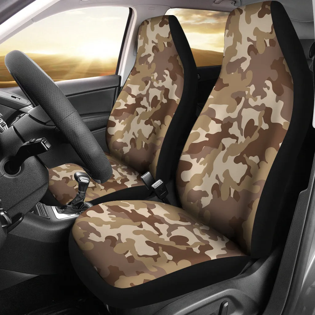 Brown Camo Car Seat Covers Brown and Tan Desert Camouflage Pattern Seat Protectors