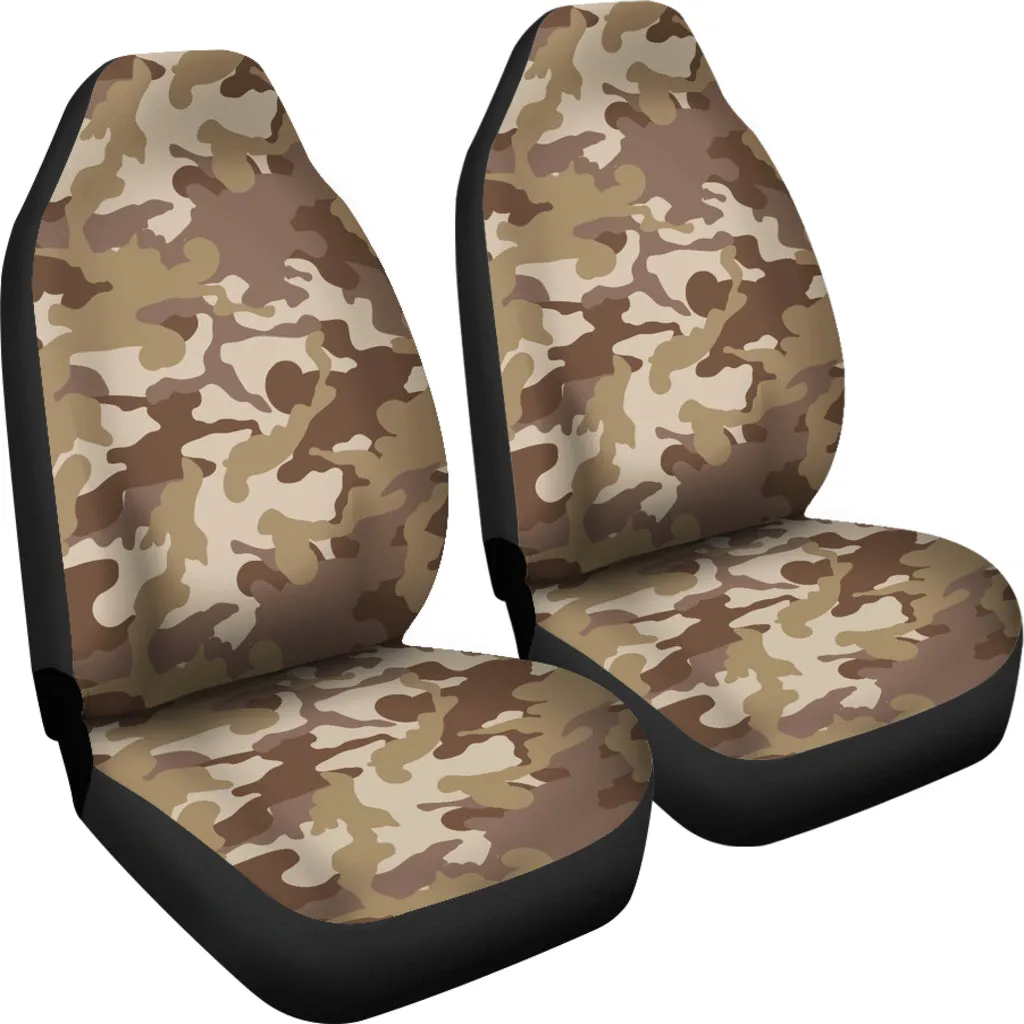 Brown Camo Car Seat Covers Brown and Tan Desert Camouflage Pattern Seat Protectors