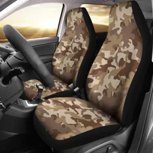 Brown Camo Car Seat Covers Brown and Tan Desert Camouflage Pattern Seat Protectors