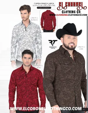 Camisa Lamasini Jeans 1496 En Blanco, Cafe, Rojo Modern Fit Estilo Roberto Tapia