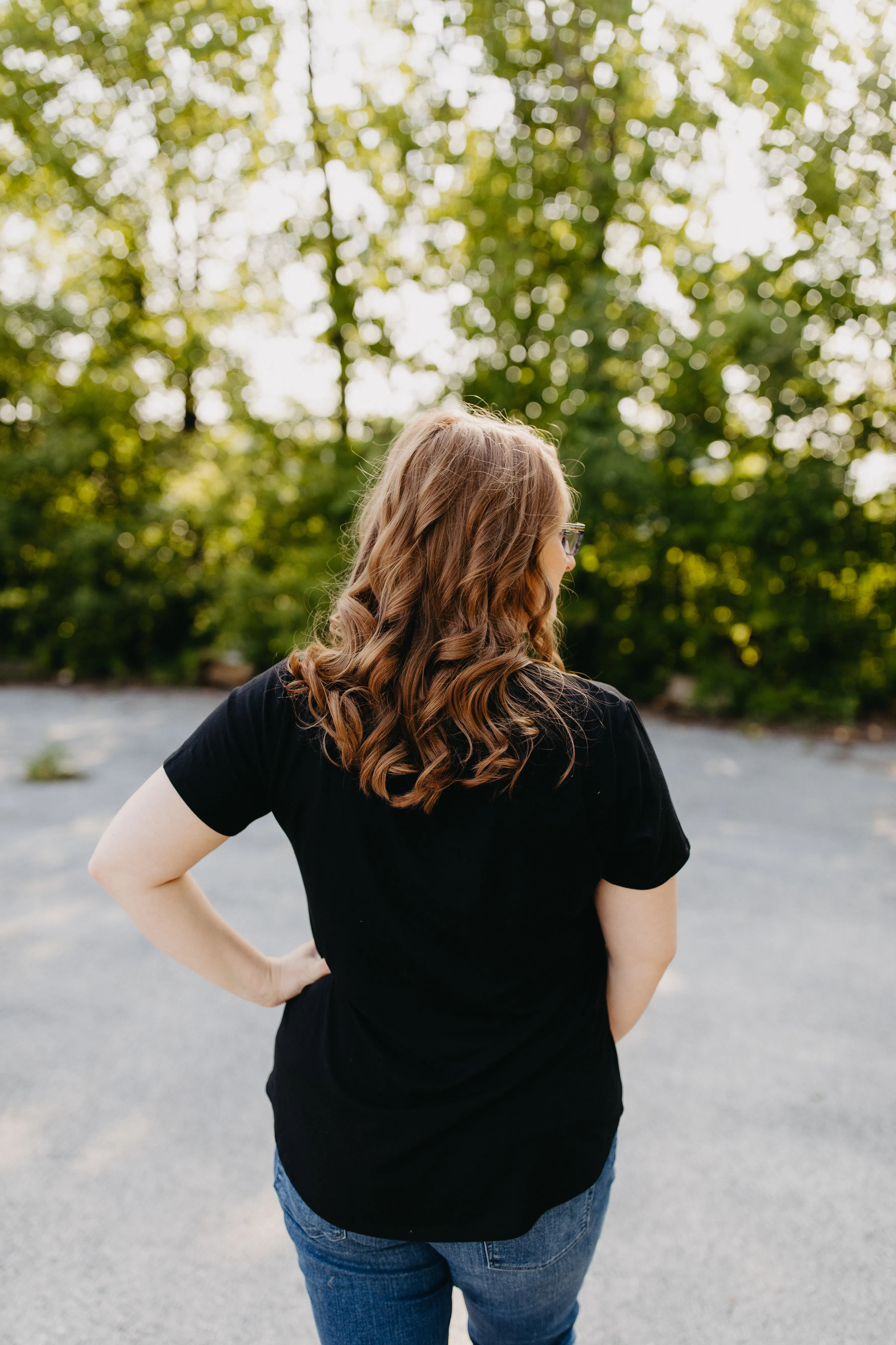 charlie tee in black