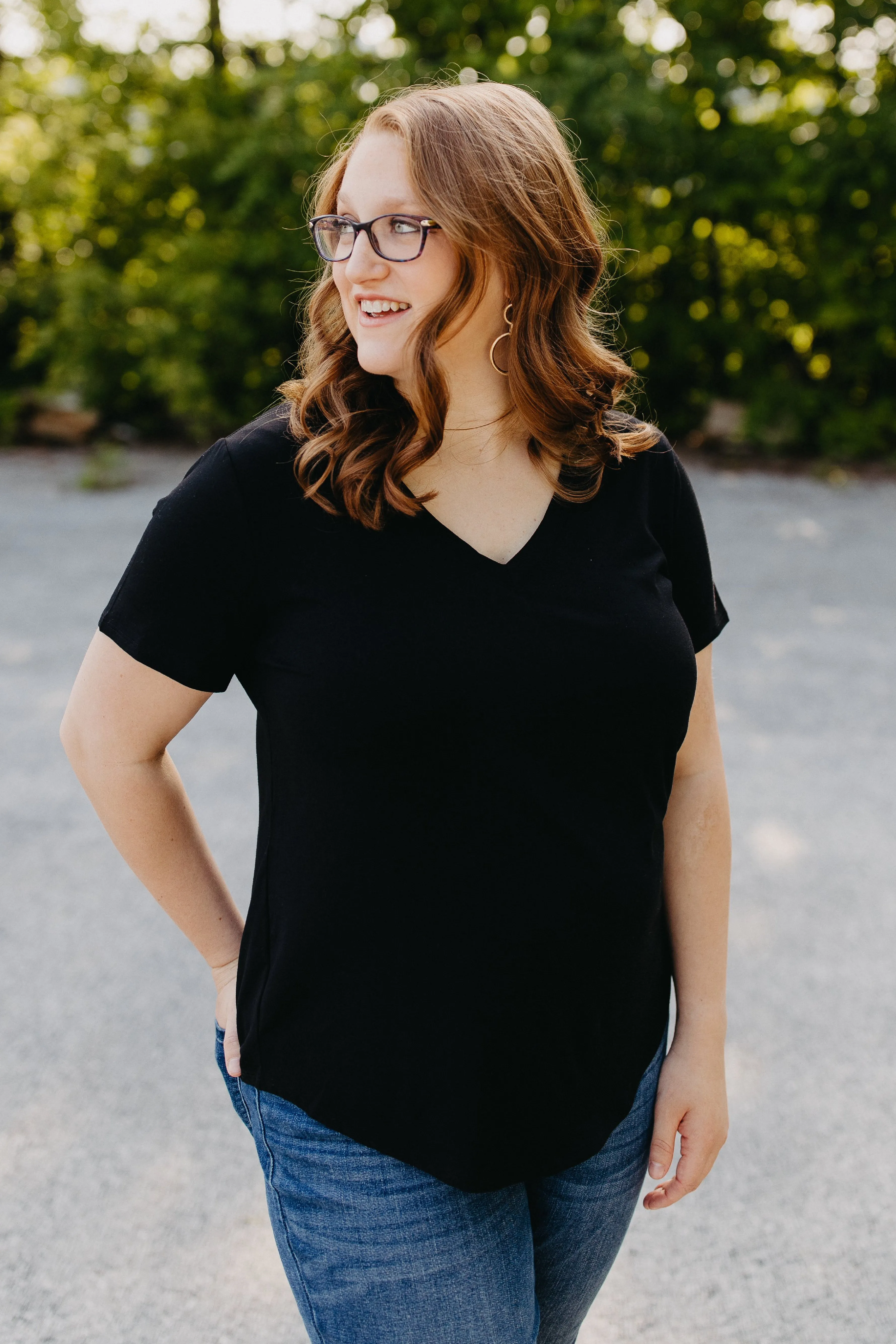 charlie tee in black