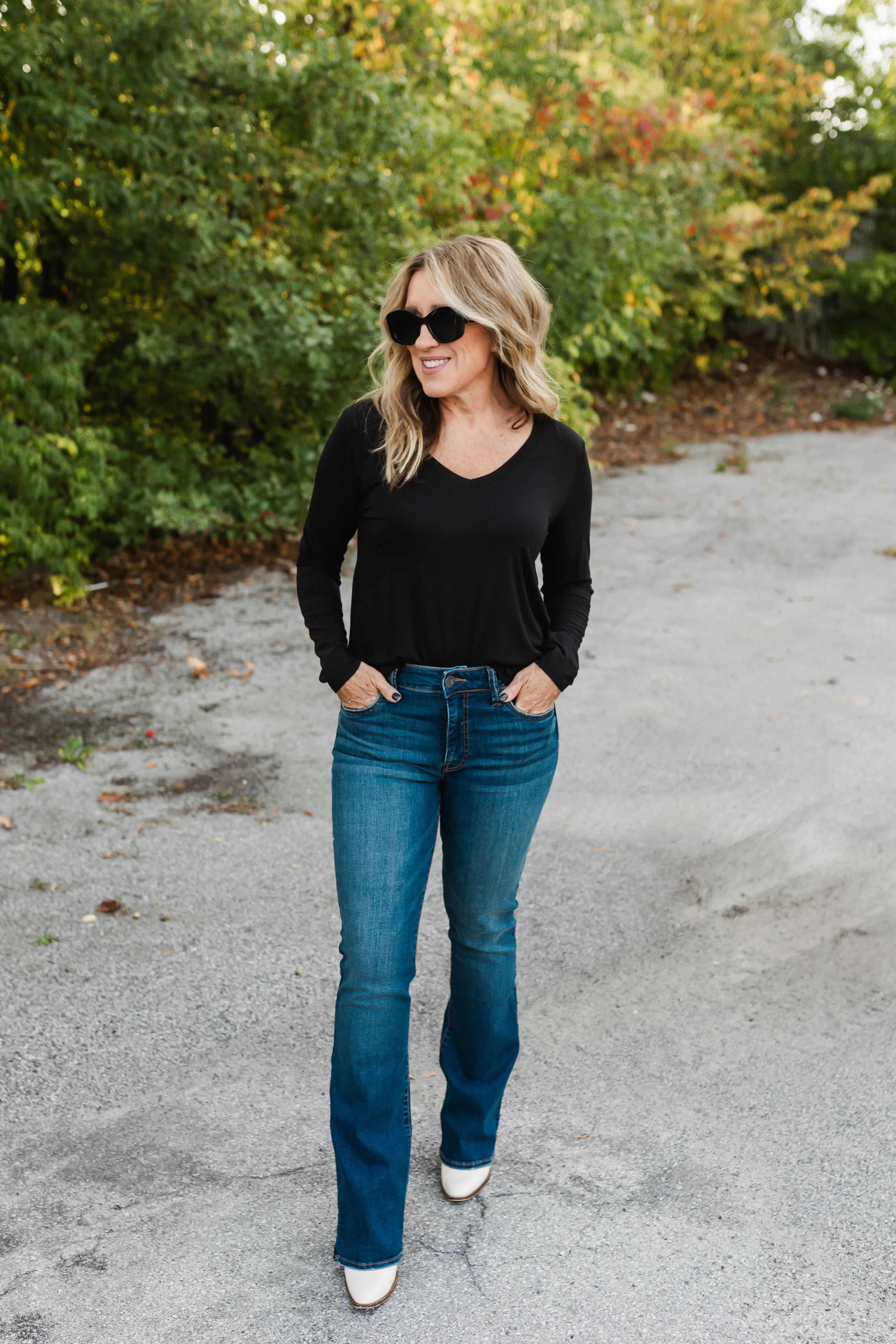 charlie tee long sleeve in black