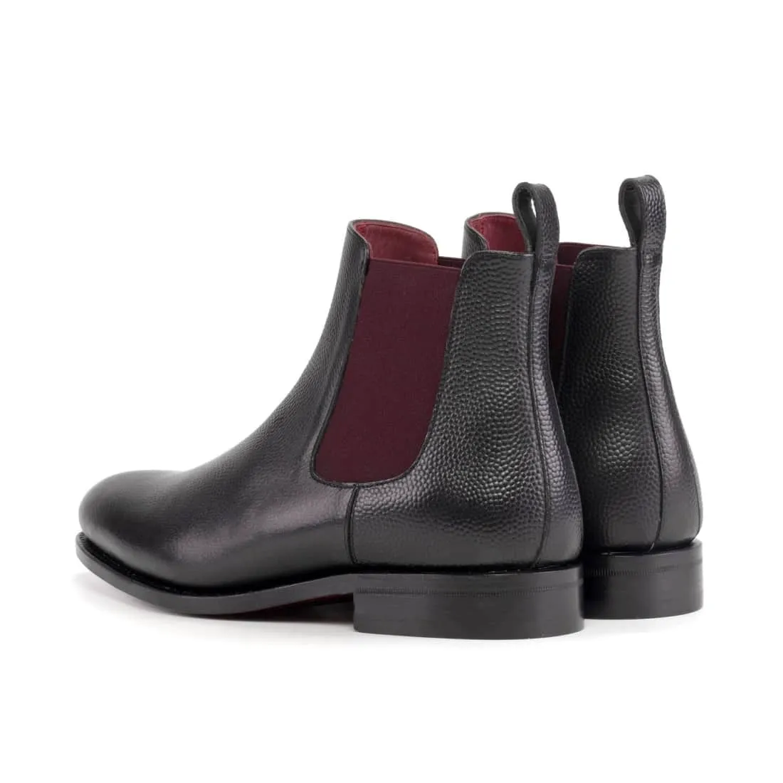 Cheslea Boots en cuir grainé noir