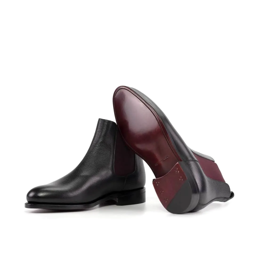 Cheslea Boots en cuir grainé noir