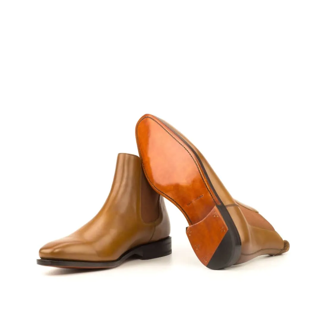 Cheslea Boots en cuir marron clair