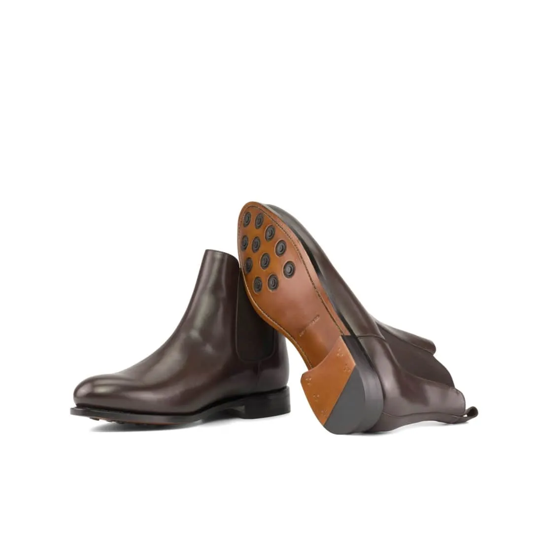 Cheslea Boots en cuir marron foncé