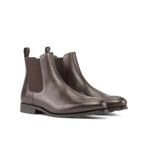Cheslea Boots en cuir marron foncé