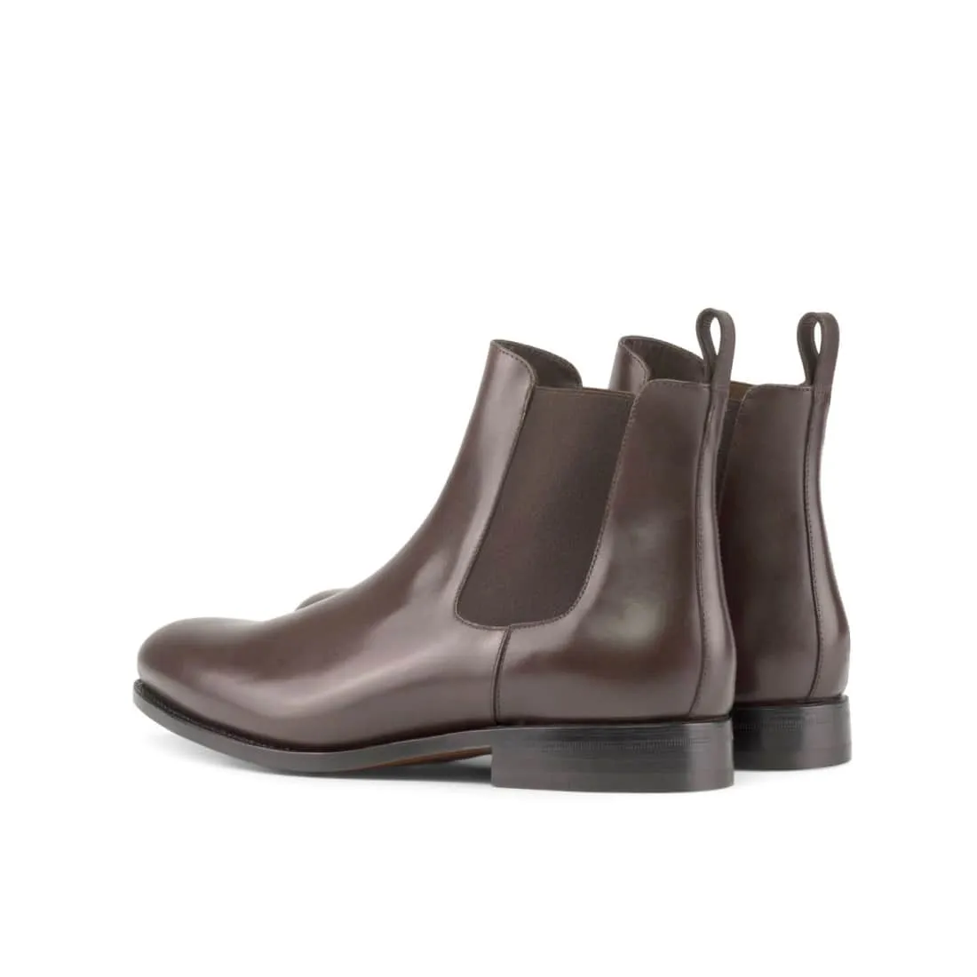 Cheslea Boots en cuir marron foncé