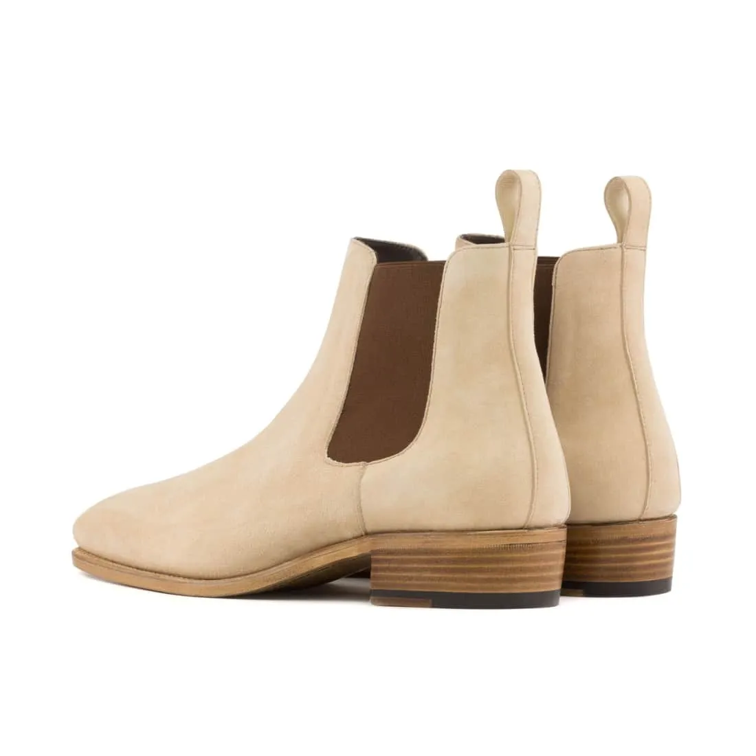 Cheslea Boots en daim beige