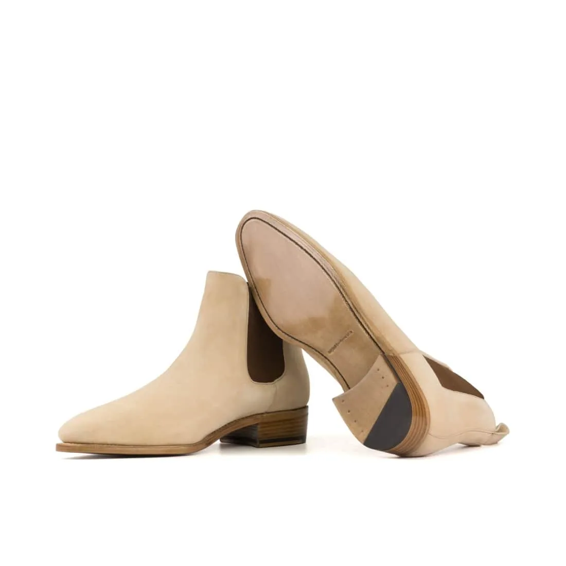 Cheslea Boots en daim beige