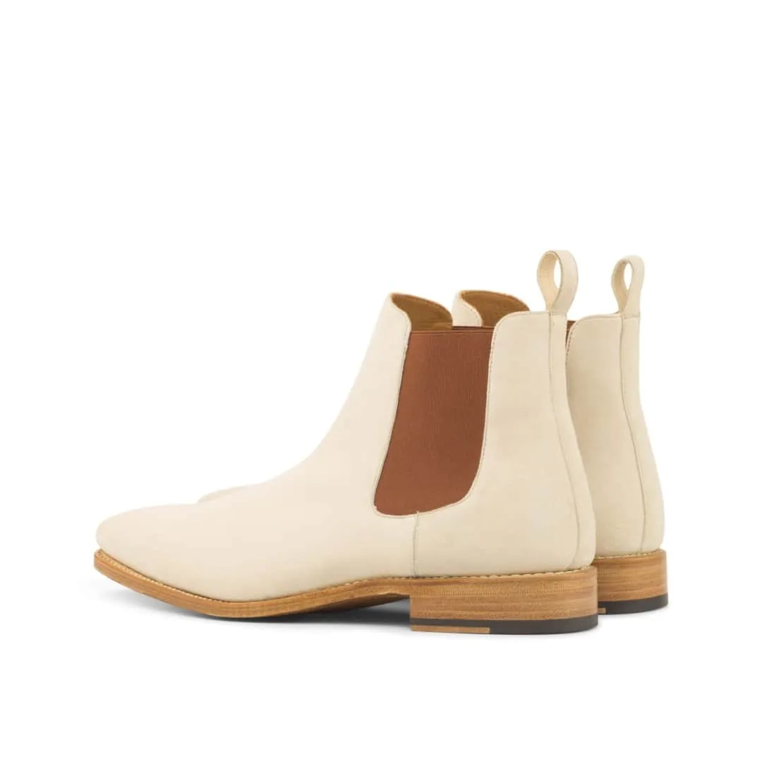 Cheslea Boots en daim ivoire