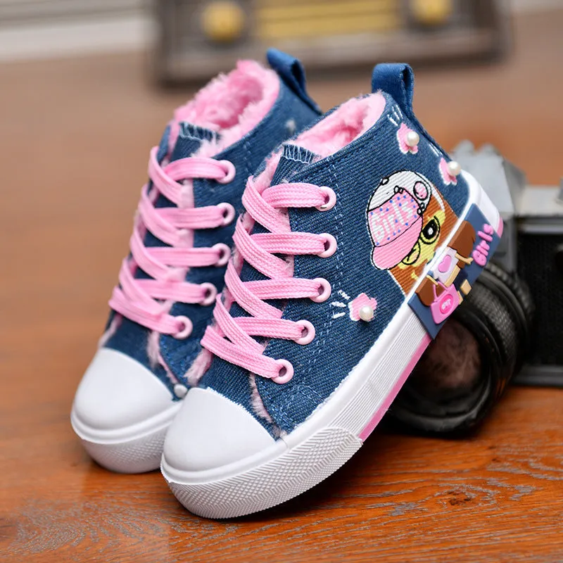 Children's Shoes, Canvas Girls' Sneakers