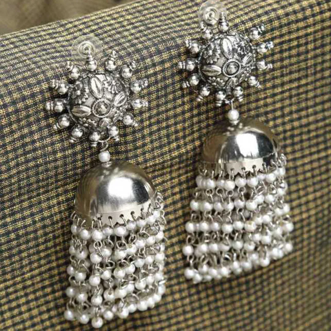 Combo of 2 Chandelier Mirror and Chain Linked Jhumki