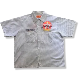 Cropped Striped Work Shirt (L)