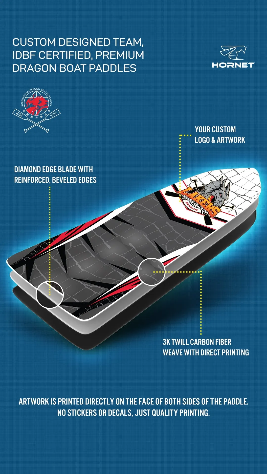 Custom design - (lever) - Hornet adjustable paddle