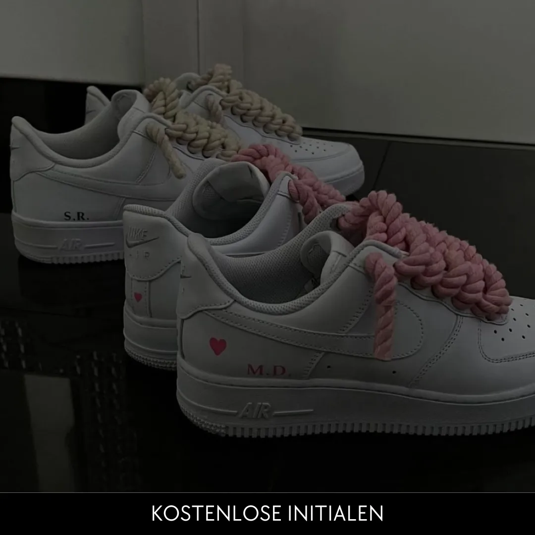 Custom Nike AIR Force 1 Sneaker - Rope Schnürsenkel Khaki