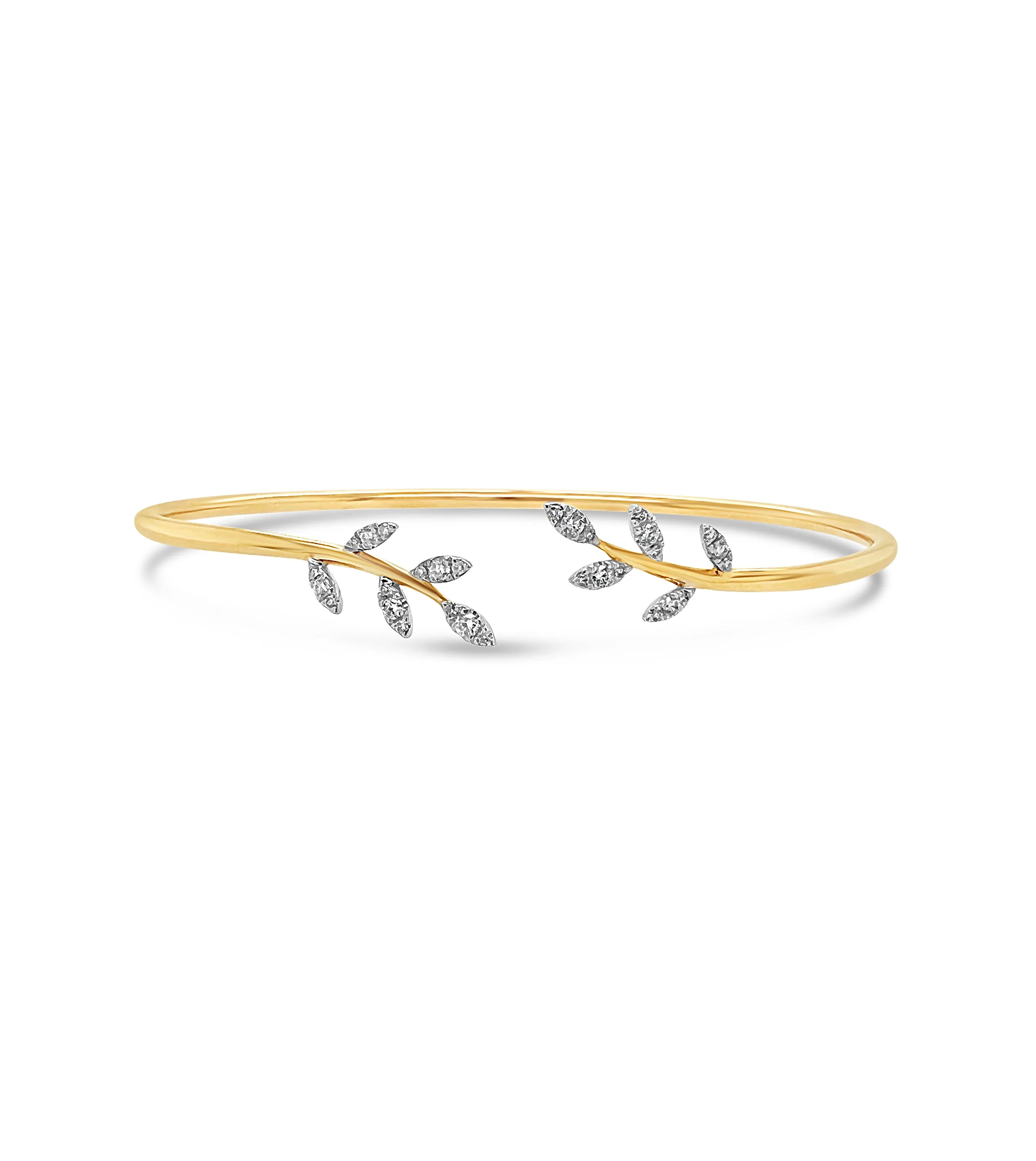 Diamond Leaf Flexible Bangle