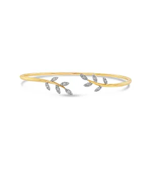 Diamond Leaf Flexible Bangle