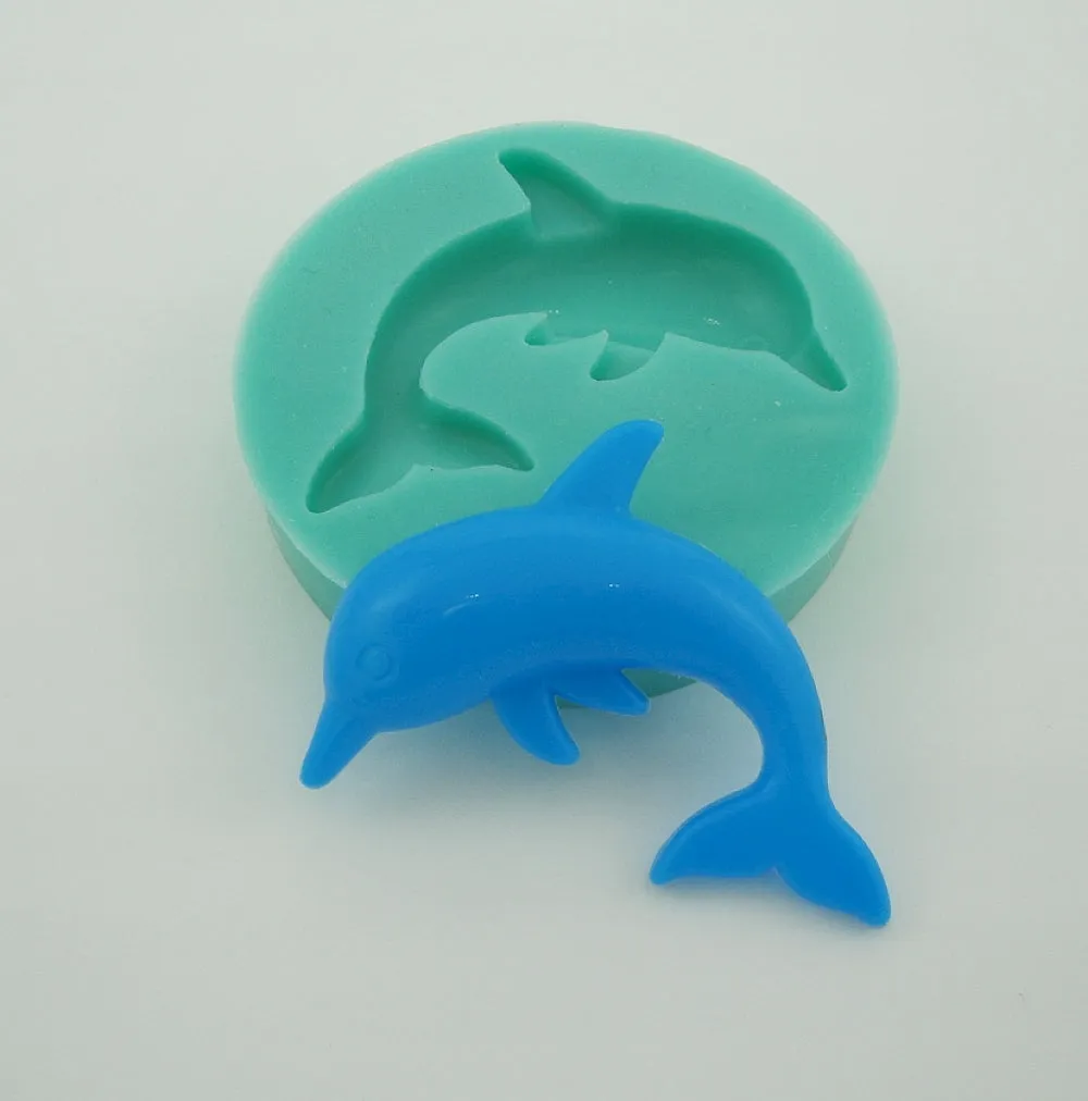 Dolphin Silicone Mold Flexible for Crafts, Resin, Polymer Clay.