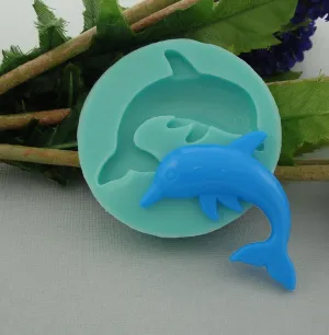 Dolphin Silicone Mold Flexible for Crafts, Resin, Polymer Clay.