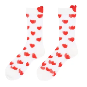 Durchsichtige Socken "Herzen"