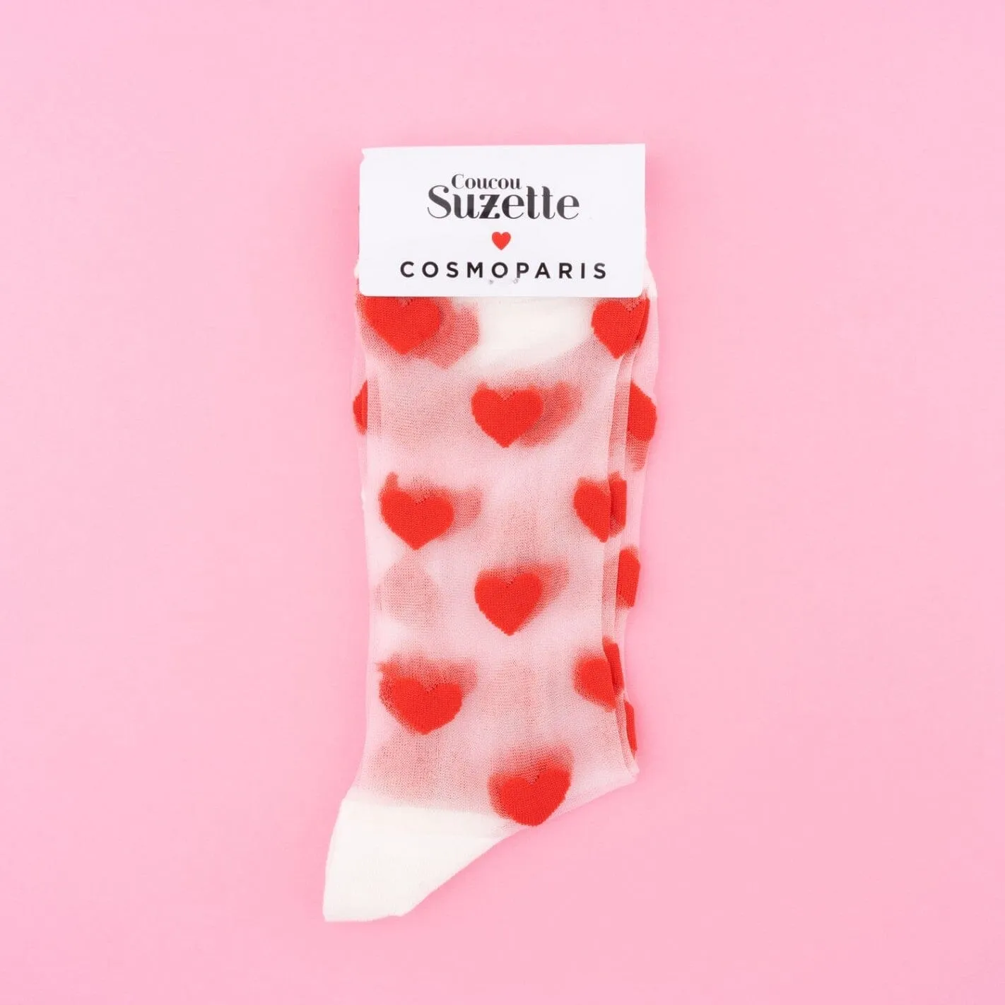 Durchsichtige Socken "Herzen"