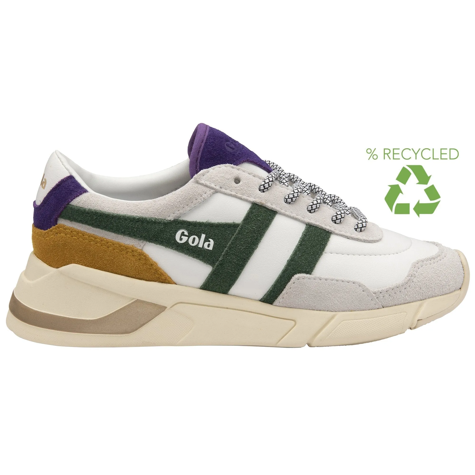 Eclipse Pure Sneaker (White/Evergreen/Royal Purple)